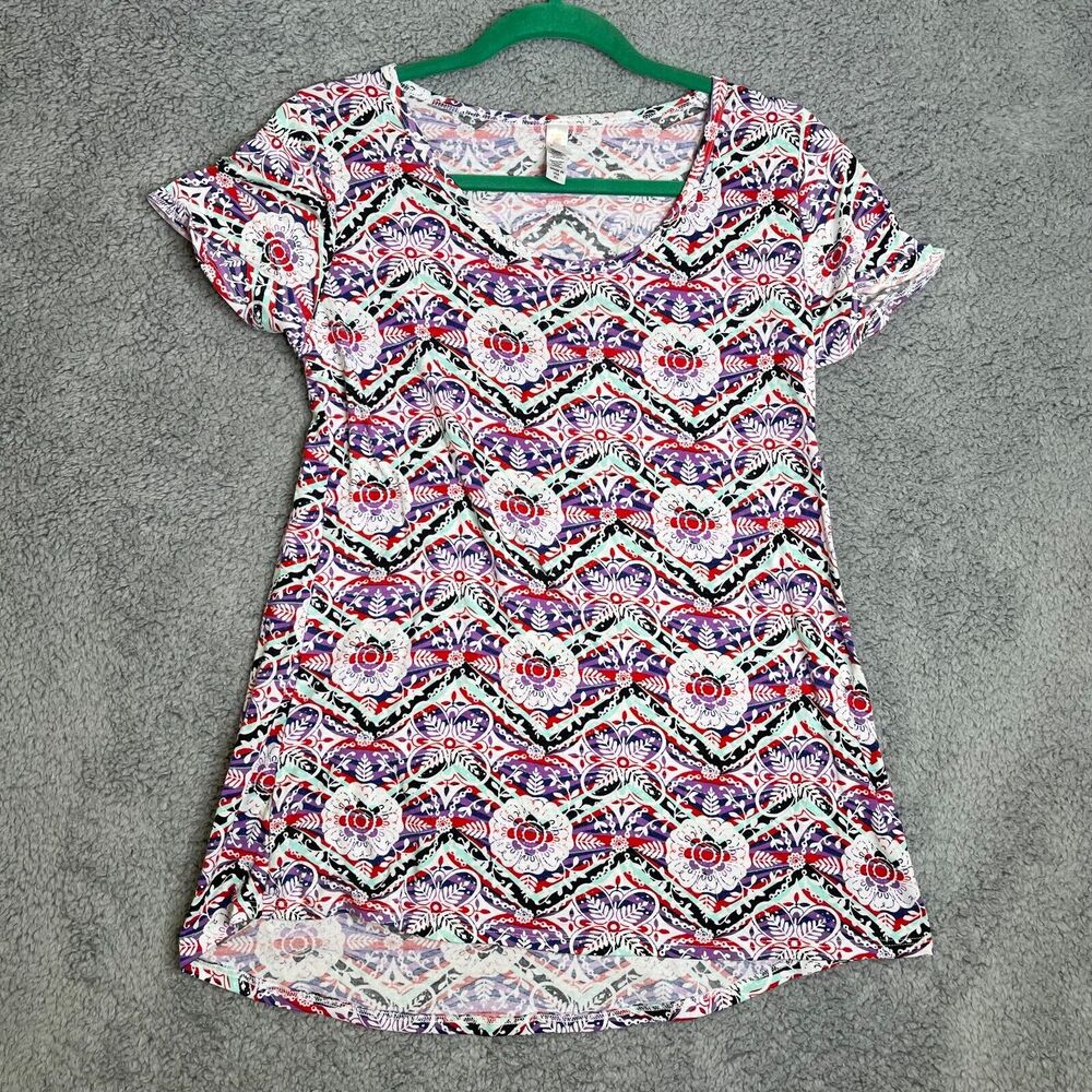 Lularoe Top Womens XS Colorful Short Sleeve